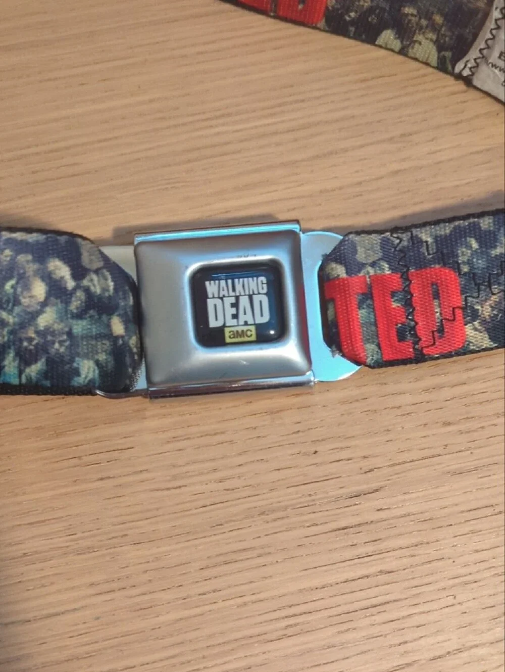 Buckle-Down The Walking Dead 'All Infected' Seatbelt-Style Belt - Black/Red/Blue